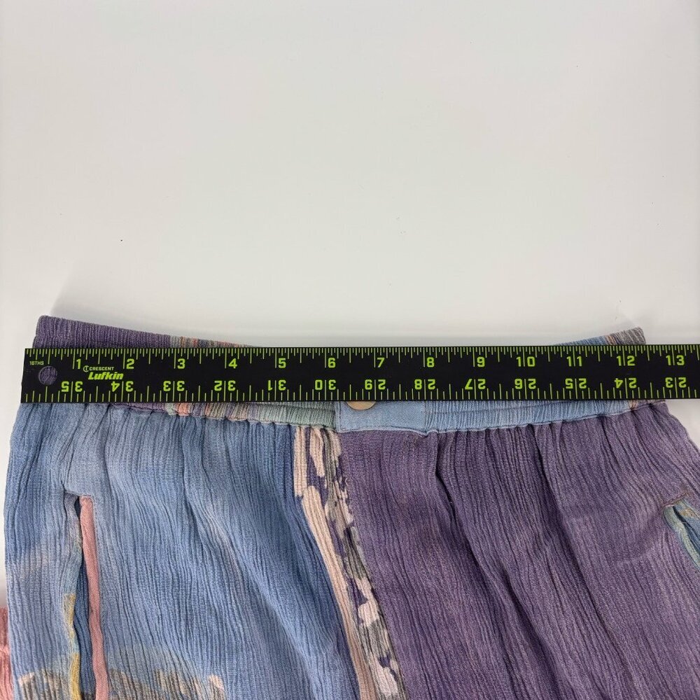 Vintage Handmade Boho Hippie Pants Women’s Size Medium Purple‎ Green High Waist - Picture 6 of 8
